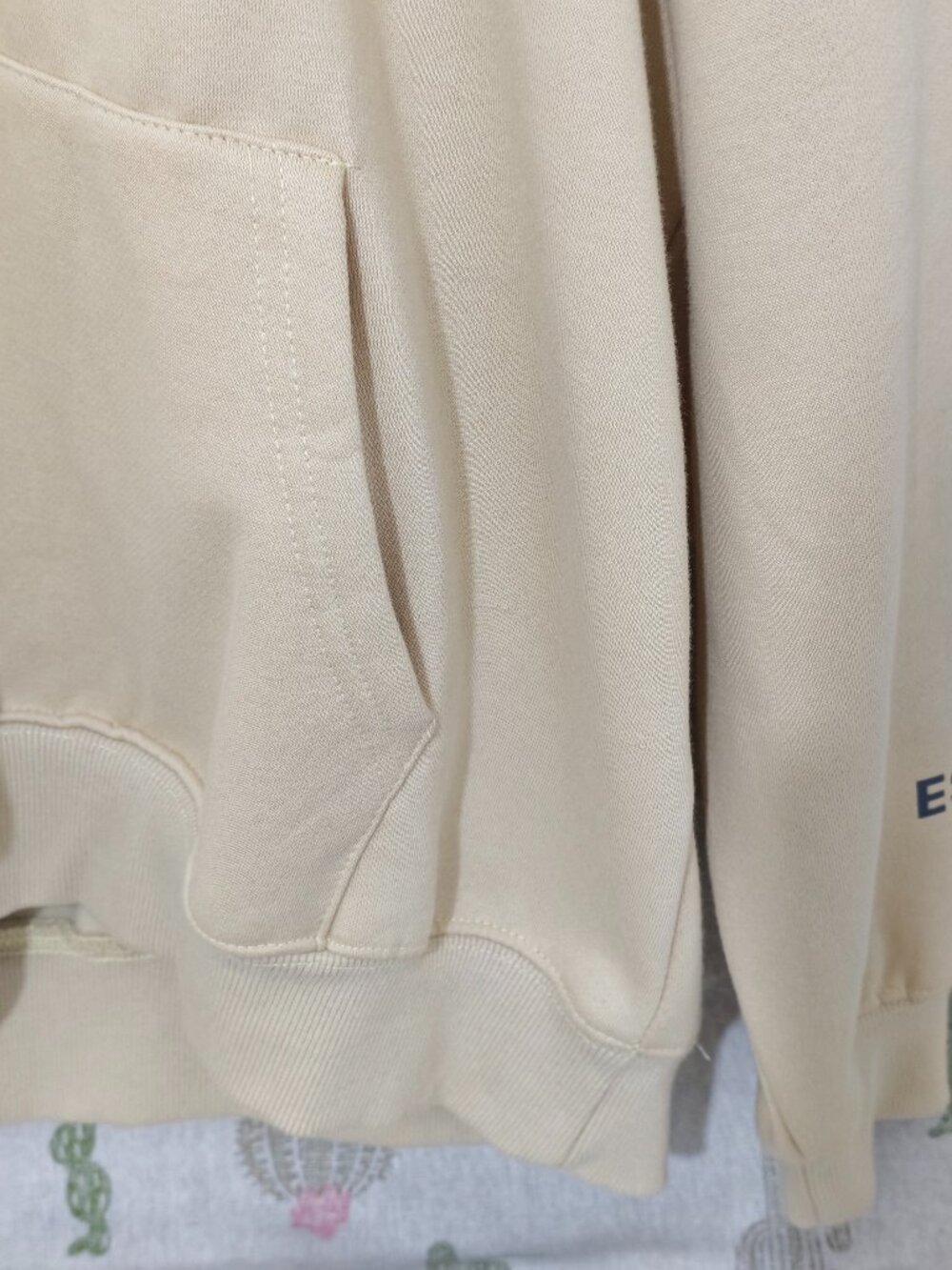 Beige Essentials Fear Of God Hoodie Unisex - Picture 3 of 7